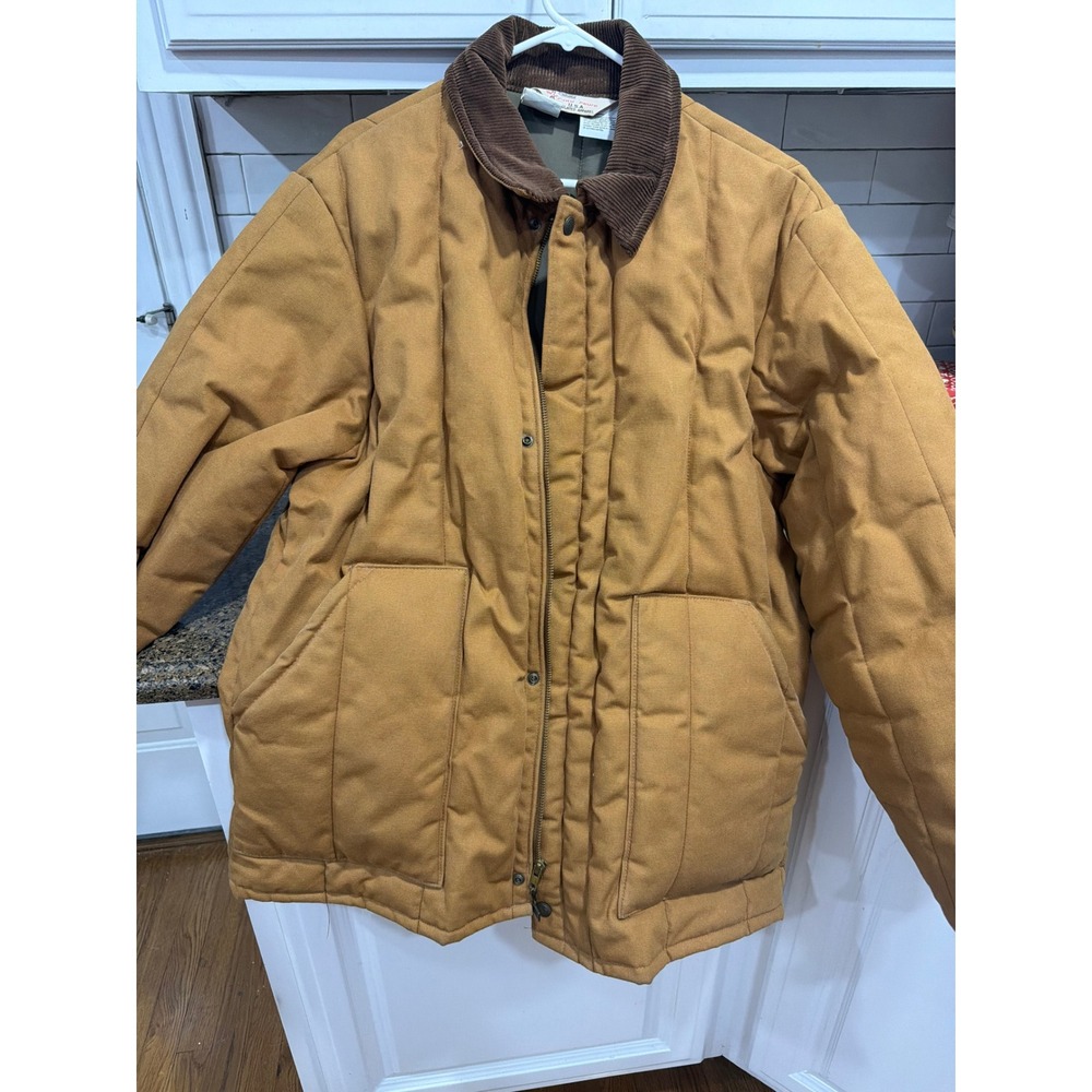 Vtg Walls Blizzard-Pruf Mens Large Tall Duck Canvas Insulated Work Jacket USA